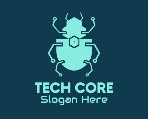 Electric Tech Beetle  logo design