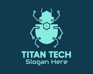 Electric Tech Beetle  logo design