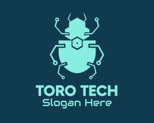 Electric Tech Beetle  logo design