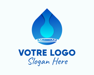 Water Droplet Refreshment  Logo