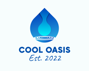 Refreshment - Water Droplet Refreshment logo design