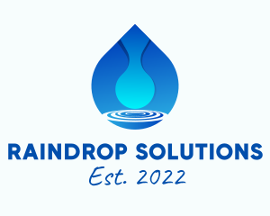 Raindrop - Water Droplet Refreshment logo design