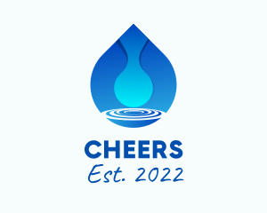 Wash - Water Droplet Refreshment logo design