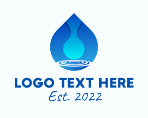 Drinking Water - Water Droplet Refreshment logo design