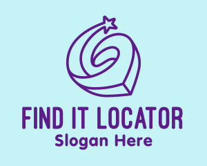 Locator - Star Location Pin logo design