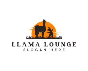 Llama - Alpaca Safari Zoo logo design