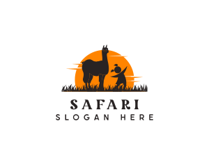 Alpaca Safari Zoo logo design