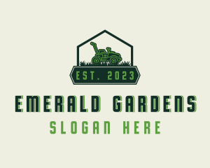 Lawn Mower Garden Maintenance logo design