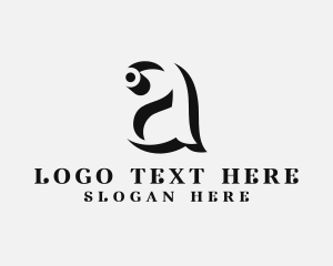 Negative Space - Fashion Tailoring Signature Clothing Letter A logo design