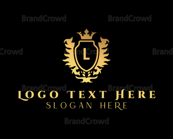 Regal Shield Ornamental Crown Logo