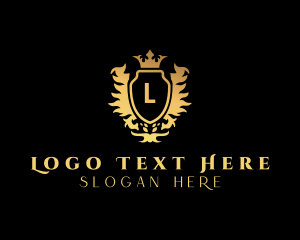 Lawyer - Regal Shield Ornamental Crown logo design
