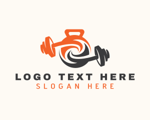 Gym Instructor - Gym Barbell Fitness logo design