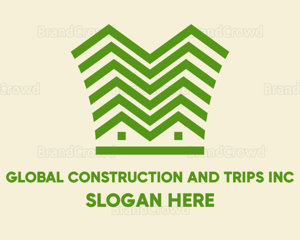 Green Building Construction Logo