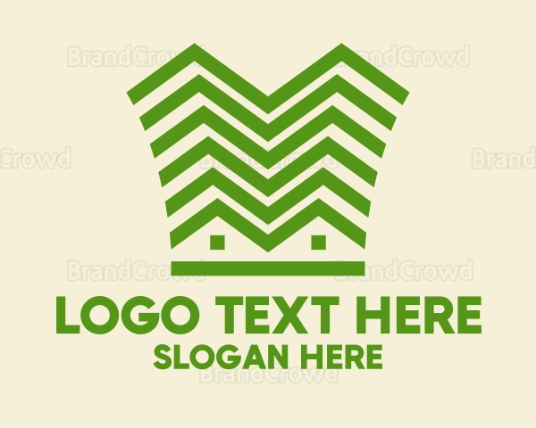 Green Building Construction Logo