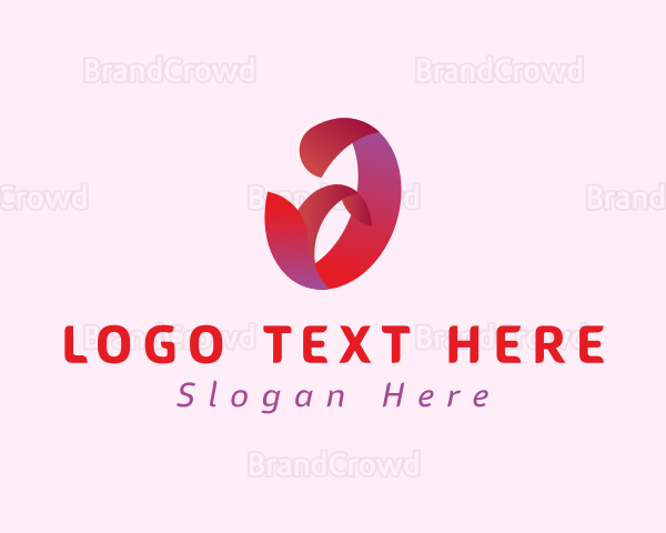 Ribbon Letter A Company Logo