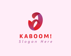 Ribbon Letter A Company Logo
