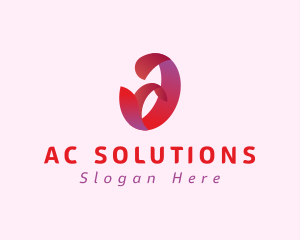 Ribbon Letter A Company logo design