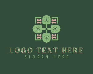 Leaf - Shovel Leaf Pattern logo design