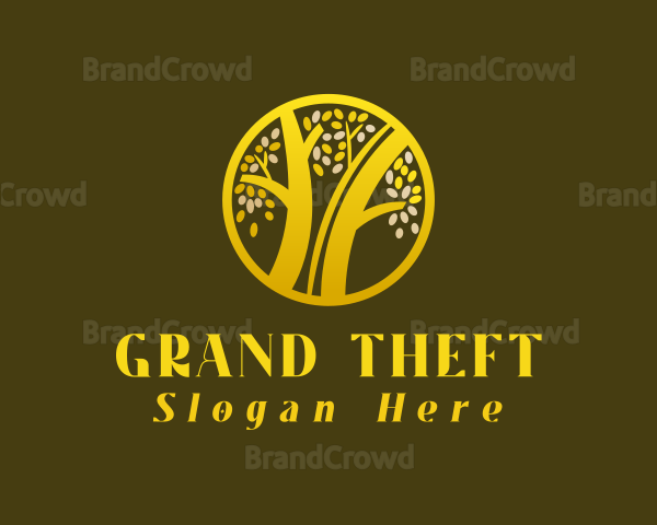 Gold Circle Tree Logo