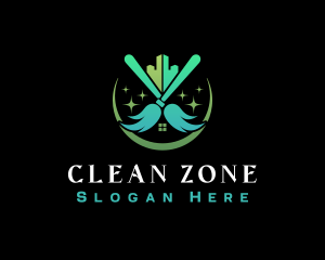 Sanitary - Sanitary Broom Mop logo design