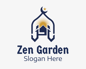 Buddhist - Muslim Church Landmark logo design