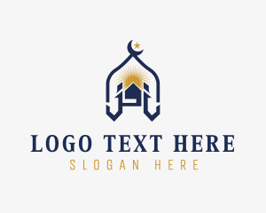 Moon - Muslim Church Landmark logo design