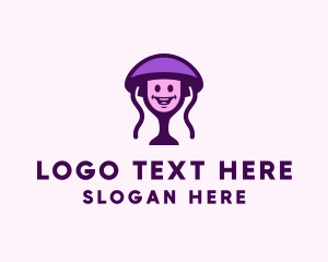 Booze - Jellyfish Wine Glass logo design