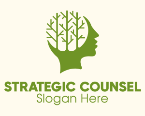 Counsel - Green Head Tree logo design