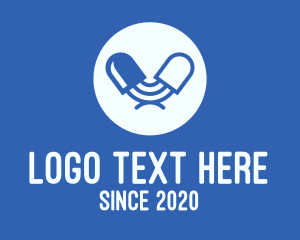 Tablet - Blue Medical Drugs logo design