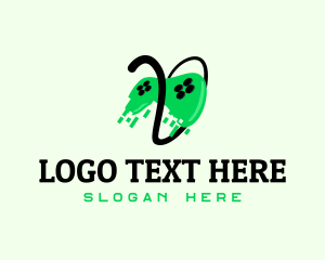 Green Pixelated Controller  logo design