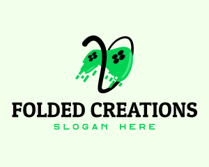 Green Pixelated Controller  logo design