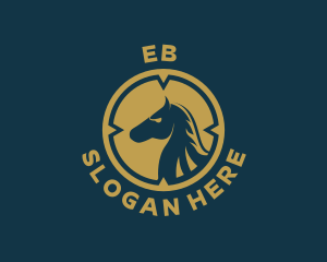 Gold - Horse Stallion Pony logo design