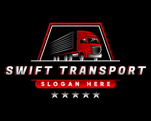 Truck Delivery Logistics logo design