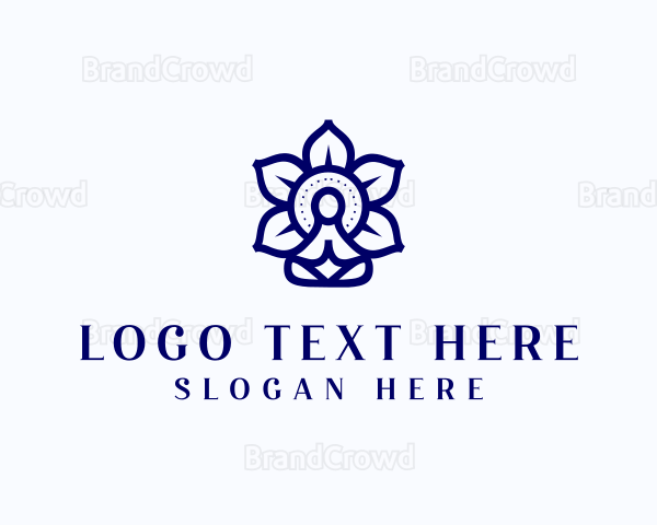 Meditation Yoga Flower Logo