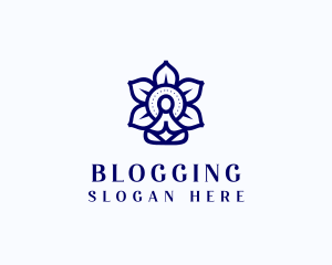 Health - Meditation Yoga Flower logo design