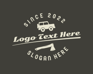 Exploration - Offroad Truck Axe logo design