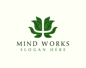 Psychology Wellness Leaf logo design