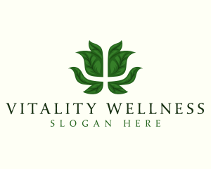 Psychology Wellness Leaf logo design