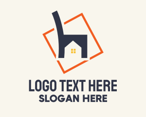Flat - Furniture House Letter H logo design