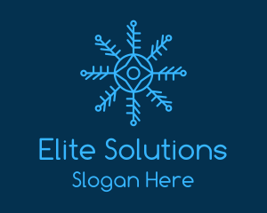 Outline Snowflake Pattern Logo