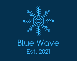 Outline Snowflake Pattern logo design