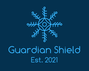 Cooling - Outline Snowflake Pattern logo design