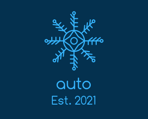 Cold - Outline Snowflake Pattern logo design
