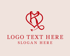 Porn - Horn Heart Motel logo design