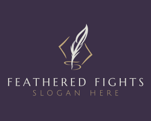 Novelist Feather Quill logo design