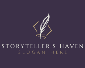 Novelist - Novelist Feather Quill logo design