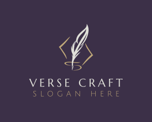 Poem - Novelist Feather Quill logo design