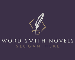 Novelist - Novelist Feather Quill logo design