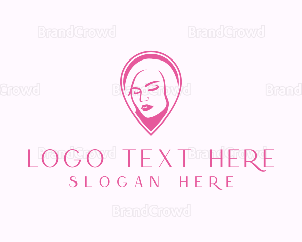 Beauty Woman Pink Pin Logo
