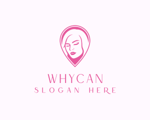 Beauty Woman Pink Pin  Logo